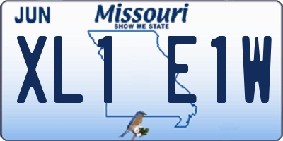 MO license plate XL1E1W
