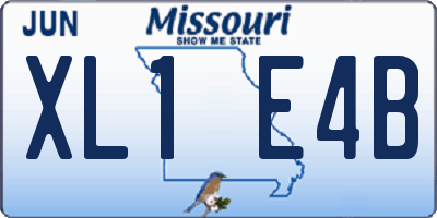 MO license plate XL1E4B