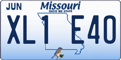 MO license plate XL1E4O