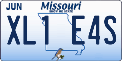 MO license plate XL1E4S