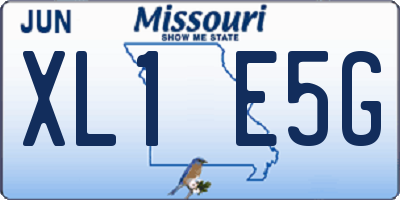 MO license plate XL1E5G