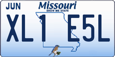 MO license plate XL1E5L