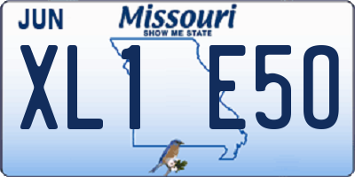 MO license plate XL1E5O