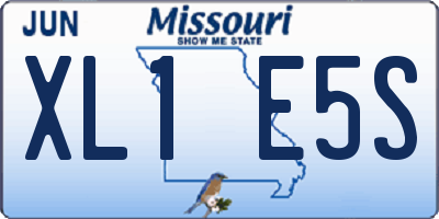 MO license plate XL1E5S