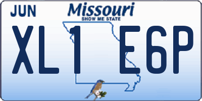 MO license plate XL1E6P
