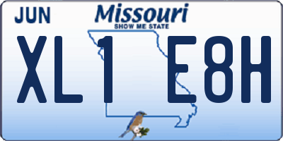 MO license plate XL1E8H