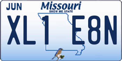 MO license plate XL1E8N