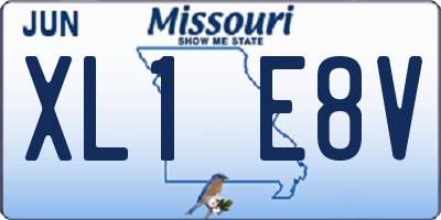MO license plate XL1E8V