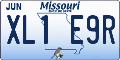 MO license plate XL1E9R