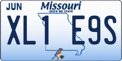 MO license plate XL1E9S