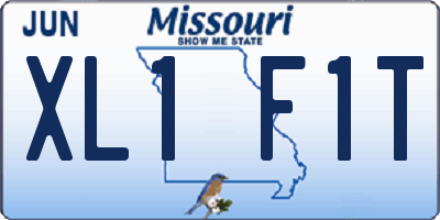 MO license plate XL1F1T