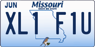 MO license plate XL1F1U