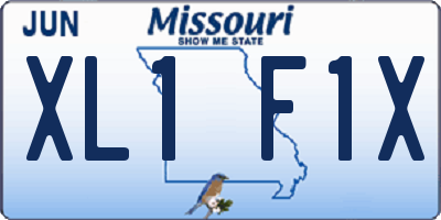 MO license plate XL1F1X