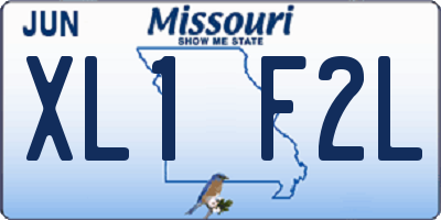 MO license plate XL1F2L