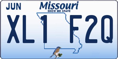 MO license plate XL1F2Q