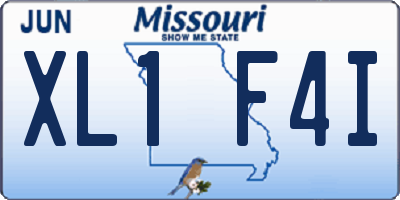 MO license plate XL1F4I