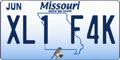 MO license plate XL1F4K