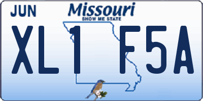 MO license plate XL1F5A