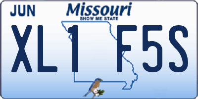 MO license plate XL1F5S