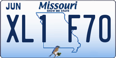 MO license plate XL1F7O