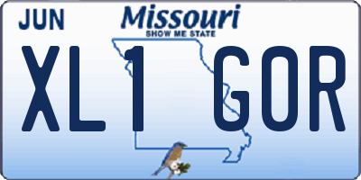 MO license plate XL1G0R
