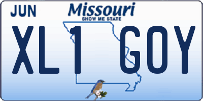MO license plate XL1G0Y