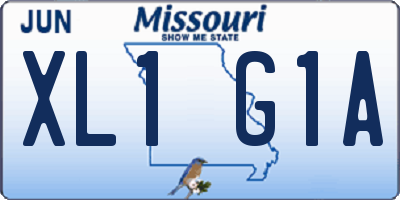 MO license plate XL1G1A