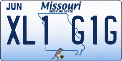 MO license plate XL1G1G