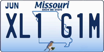 MO license plate XL1G1M