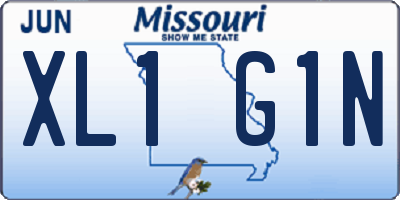 MO license plate XL1G1N