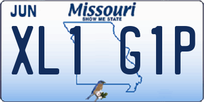 MO license plate XL1G1P