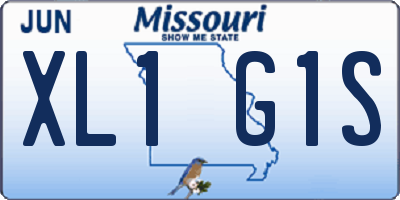 MO license plate XL1G1S