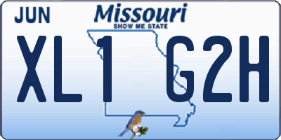 MO license plate XL1G2H