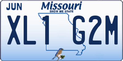 MO license plate XL1G2M