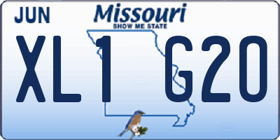 MO license plate XL1G2O