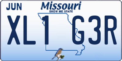 MO license plate XL1G3R