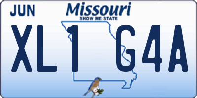 MO license plate XL1G4A