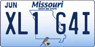 MO license plate XL1G4I