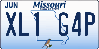MO license plate XL1G4P