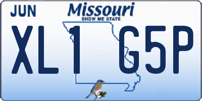 MO license plate XL1G5P