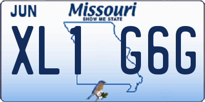 MO license plate XL1G6G