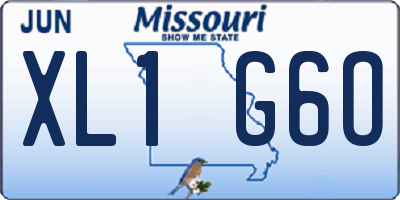 MO license plate XL1G6O