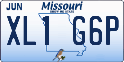 MO license plate XL1G6P