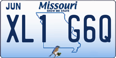 MO license plate XL1G6Q