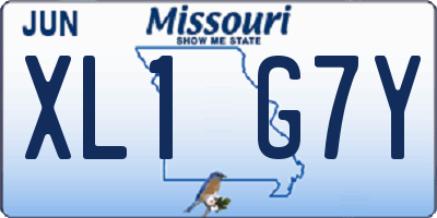 MO license plate XL1G7Y