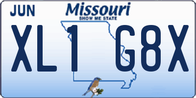 MO license plate XL1G8X