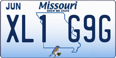 MO license plate XL1G9G