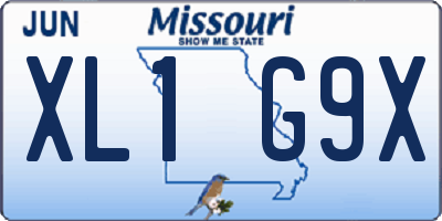 MO license plate XL1G9X