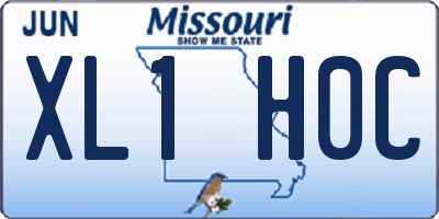 MO license plate XL1H0C