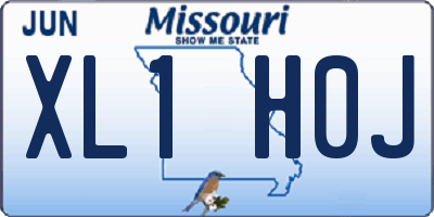 MO license plate XL1H0J